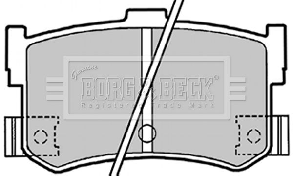 BORG & BECK Комплект тормозных колодок, дисковый тормоз BBP1413